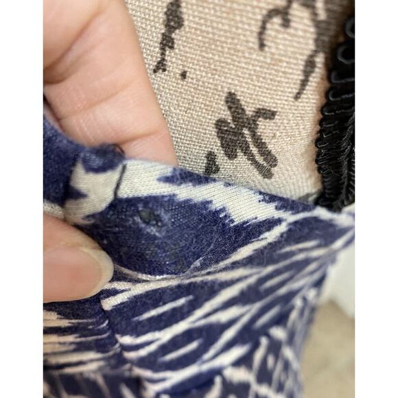 Robin Piccone Maxi Dress Blue White Large Stetch Halter Neck Tie Sweat heart - Picture 5 of 12